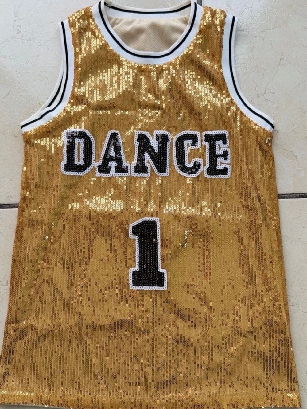 Sequin Dance Basketball Jersey Girls Size 6-7